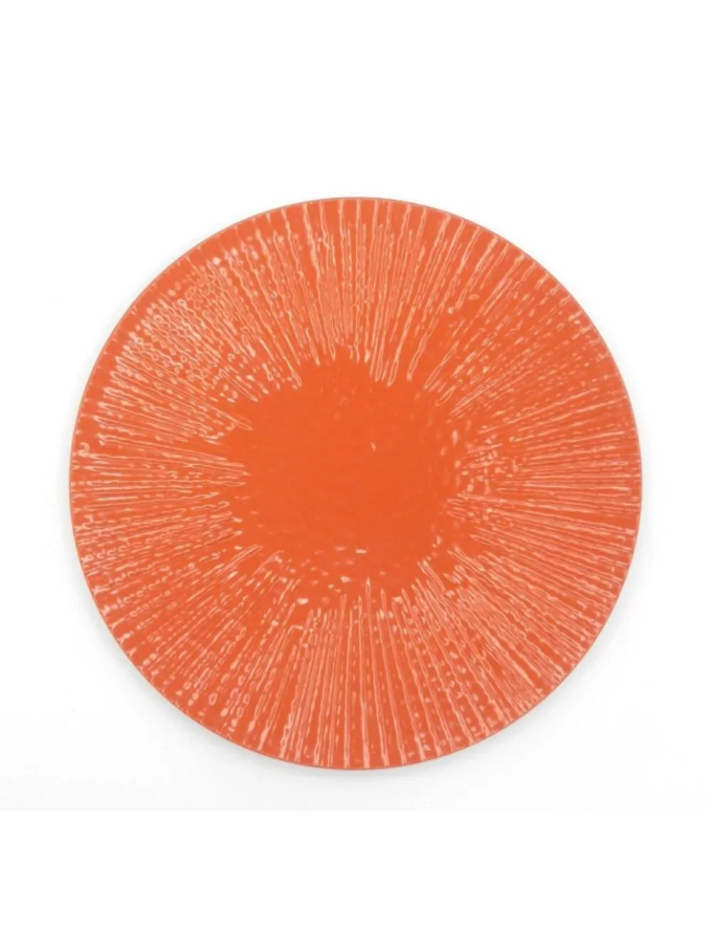Target Home 2009 Burnt Orange Textured Melamine Dinner Plates Set of 4